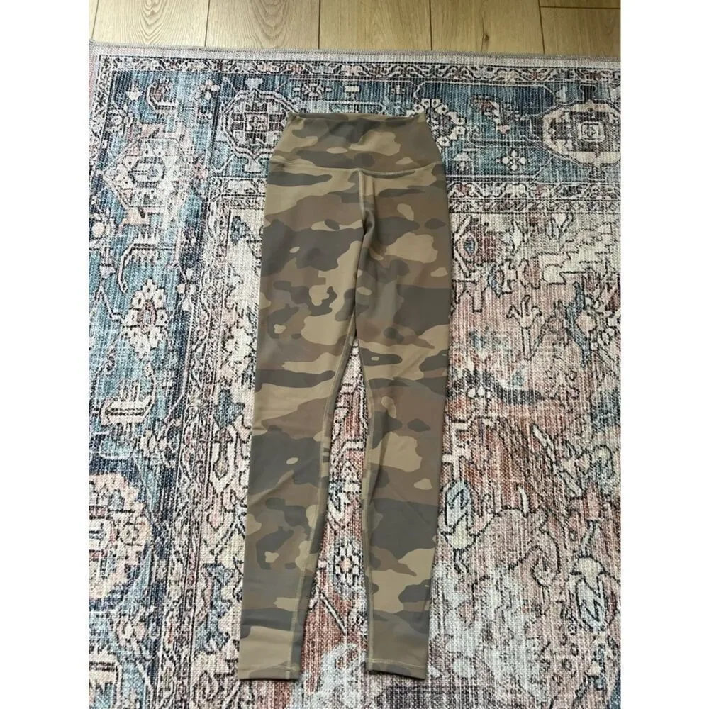 ALO Yoga Camo Leggings High Waist Brown and Tan Size XS